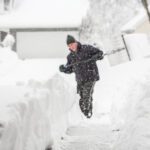 Man shoveling snow