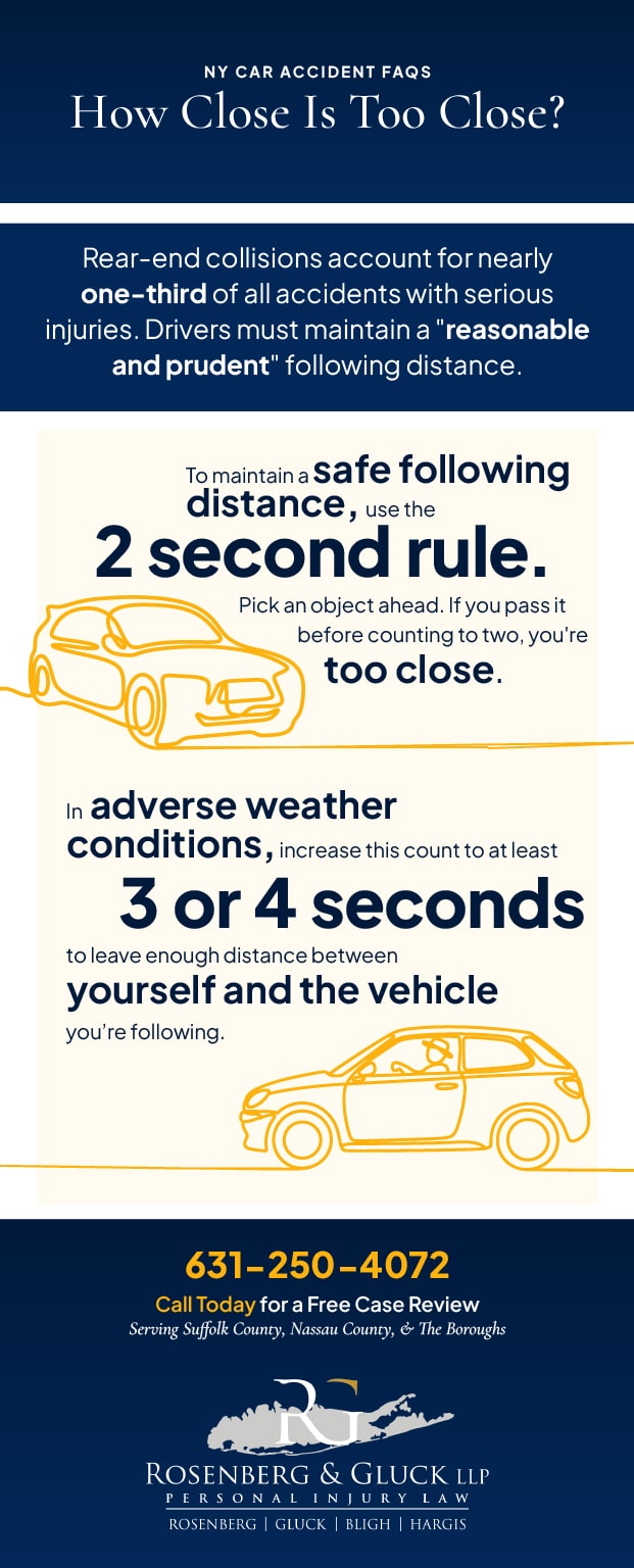 NY Car Accident FAQS: How Close Is Too Close?